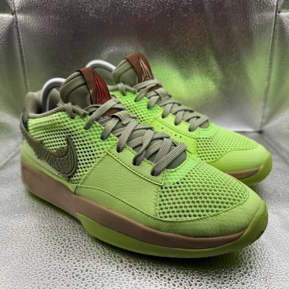 Size 7Y Nike Ja 1 NRG Low Halloween Green Kids Athletic Sneaker Shoes FV6097-300 - Picture 1 of 10